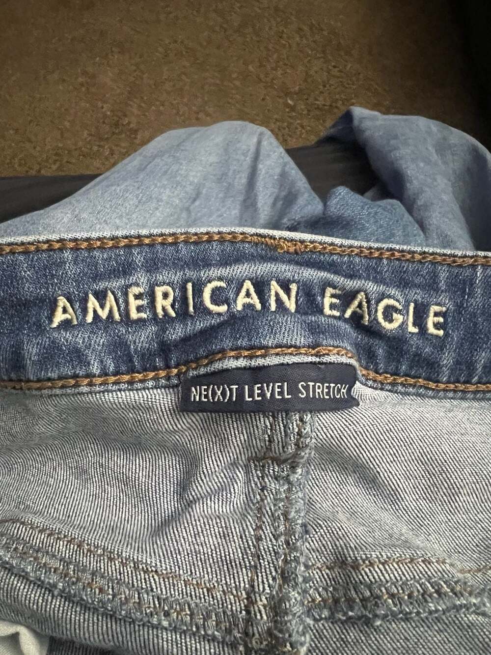 American Eagle Ne(x)t Level Stretch Distressed Skinny Jeans Size 8 - Picture 5 of 7